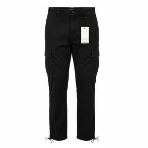 Scotch & Soda Lara Black High Rise Straight Leg Cargo Pant Medium New with Tag